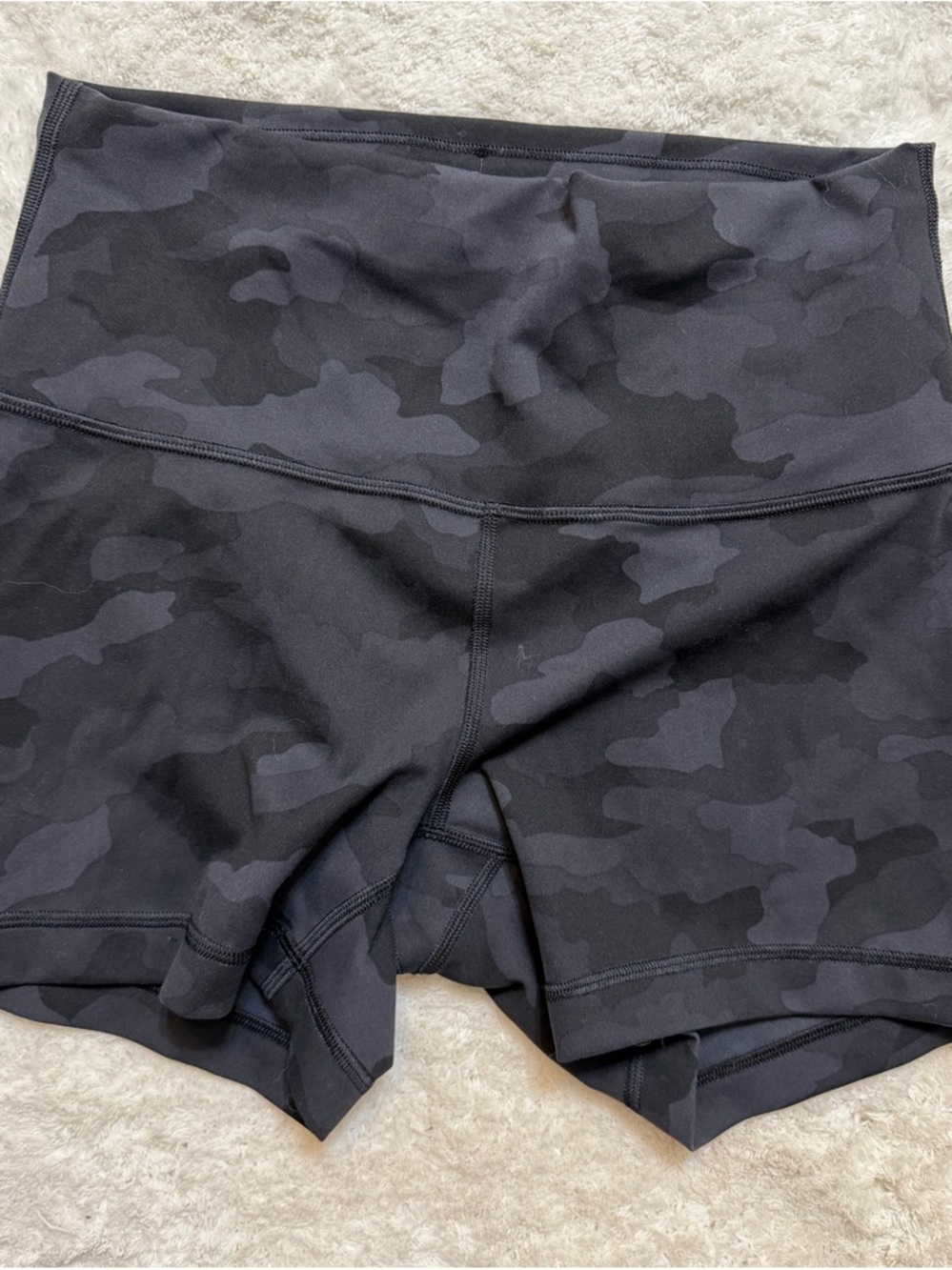 lululemon athletica Black Camo High-Rise Bike Shorts